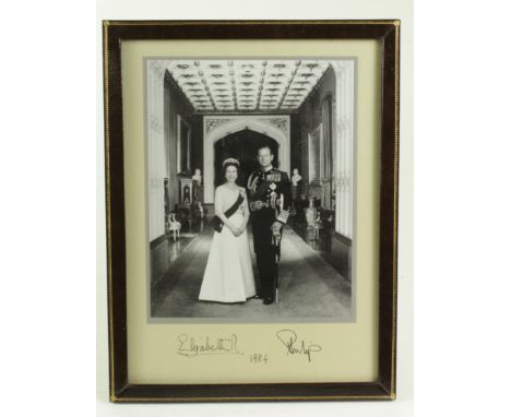 Queen Elizabeth II &amp; Duke of Edinburgh. An original black &amp; white photograph depicting Queen Elizabeth II &amp; Princ