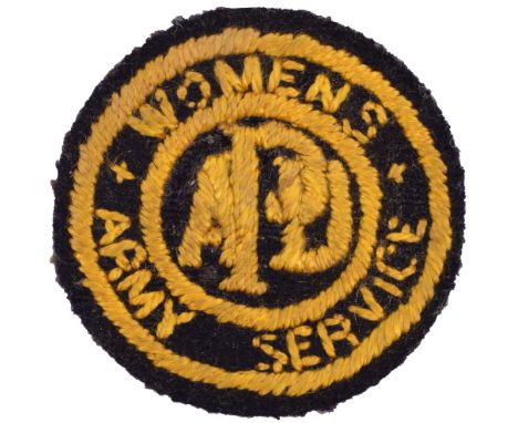 Army Pay Department Women’s Army Service Cloth Badge, embroidered circular badge worn on the frocks. Good condition.