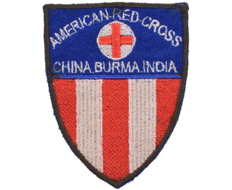 WW2 American Red Cross China Burma India (C.B.I) Uniform Patch, being an American made example.