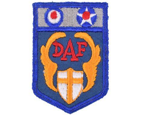 WW2 RAF / USAAF Desert Air Force Uniform Patch, being an American made embroidered example.
