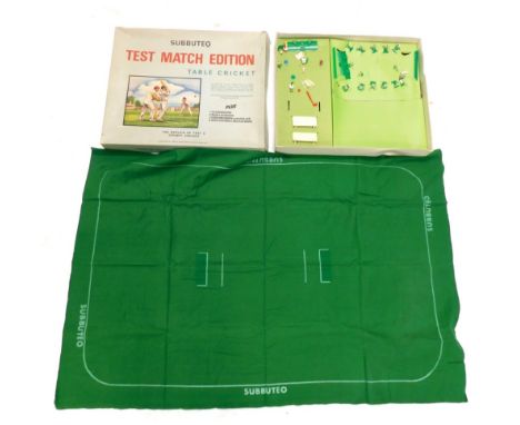 A Subbuteo Test Match edition table cricket game. (boxed)