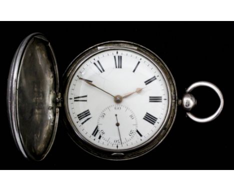 A George IV gentleman's silver cased lever pocket watch by Alexander Sutton of London, No. 9800, the white enamel dial with R