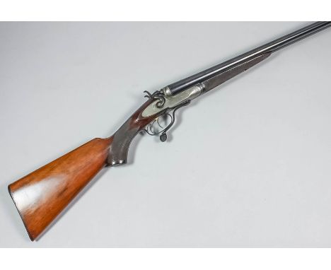 A good 12 bore side by side hammer action shotgun by J & W Tolley of London, Serial No. 7882, the 28ins blued steel barrels w