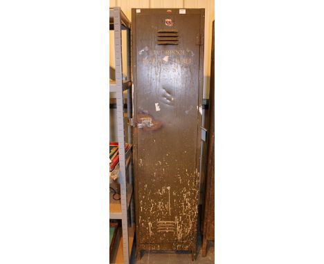 Vintage steel locker of Liverpool origin, The Round Table