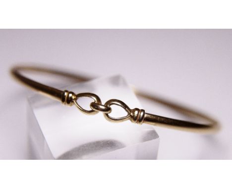 9 ct gold bangle, assay Birmingham