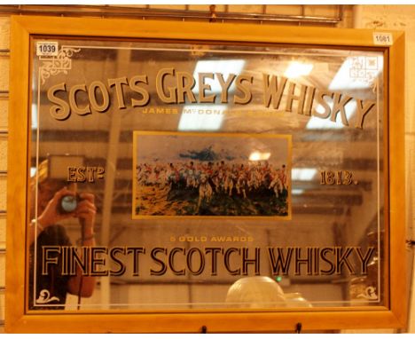 Vintage Scots Grey Whisky pub mirror