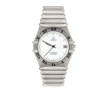 Omega Constellation, Chronometer, Automatik, Stahl Gehäuse und Band, Ref. 3681075 um 1990, Uhrwerk Cal. Omega 1111 / vergolde
