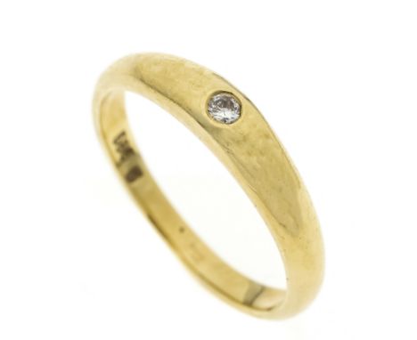 Brillant-Ring GG 585/000 mit einem Brillanten 0,04 ct (punziert) W/SI, RG 45, 1,8 g