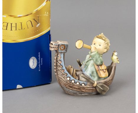 Große Hummelfigur, Goebel, Ins neue Jahr viel Glück uns Sonnenschein, Exclusive Edition, 2007, sign., Junge in einem Drachenb
