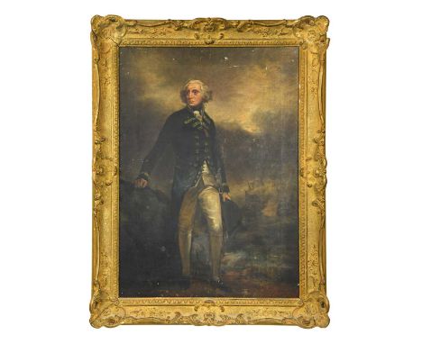 After Henry Singleton Portrait of Richard Howe, 1st Earl Howe (1726-1799)oil on canvas56 x 41cmProvenance:Property of a colle