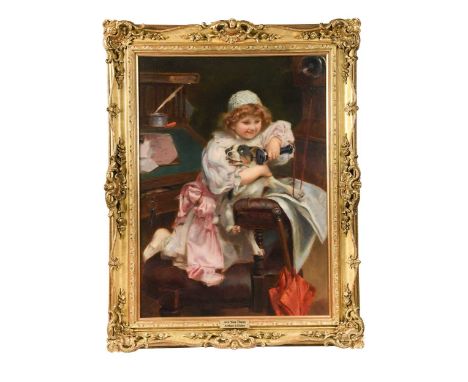 Arthur Elsley (1860-1952) Are you There?oil on canvas70 x 50cmThe present painting was used as the cover image for Peek Frean