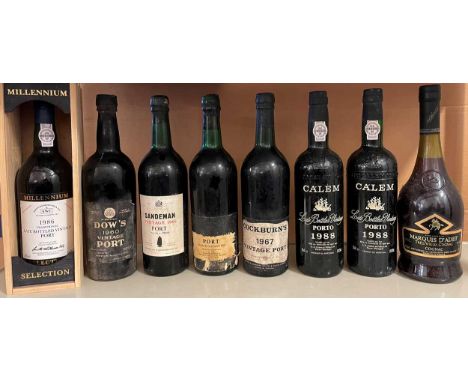 Vintage Port, Dow's 1960, 1 bottle (slightly depressed cork); Sandeman Vintage Port 1966, 1 bottle; Warre's 1963 (Charles Kin