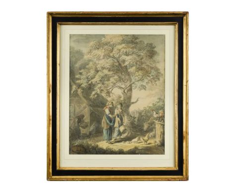 Lady Diana Beauclerk (1734-1808) The Farmer’s daughter  pencil and watercolour on paper 55 x 44cmProvenance:Abbott &amp; Hold