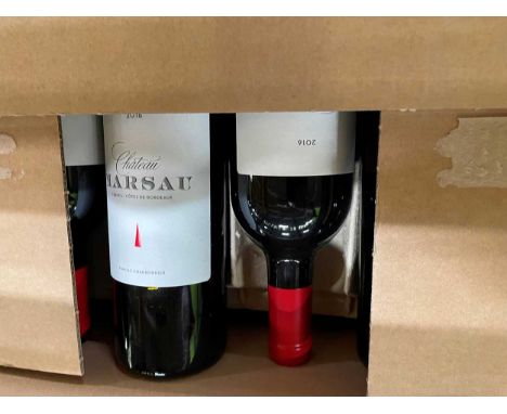 Château Marsau, Francs Cotes de Bordeaux 2016,  12 bottles in original carton.This wine is in bonded storage at LCB near Camb