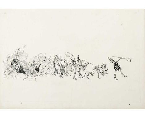 § Ernest Howard Shepard (1879-1976) Original endpapers illustration for Let's Pretend by Georgette Agnew, first published in 