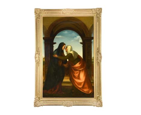 After Mariotto Albertinelli The Visitationoil on canvas136 x 86cmAfter the original dated 1503 by Albertinelli in the Uffizi,