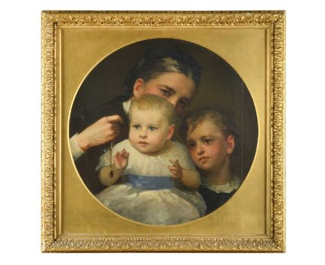 Henry Weigall (1829-1925) Portrait of Lady Rose Weigall (née Fane, 1834-1921) with her childrenoil on canvas56 x 56cmProvenan