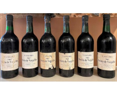 Taylor's Quinta de Vargellas vintage port 1967,  UK bottled 1969, 12 bottles, levels base of neck or better