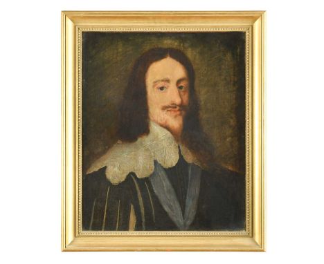 Manner of Sir Anthony van Dyck Portrait of King Charles I, bust-length, wearing the collar of the Order of St George oil on c