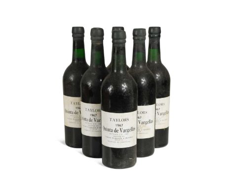 Taylor's Quinta de Vargellas Vintage Port 1967, UK bottled 1969, 12 bottles, levels base of neck or better