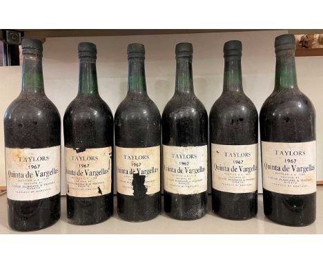 Taylor's Quinta de Vargellas Vintage Port 1967,  UK bottled 1969, 12 bottles, levels top shoulder or better