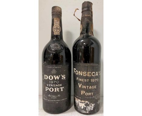 Dow and Fonseca Vintage Port 1970,  2 bottles, levels base of neck (2)
