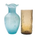 Two art glass vases,