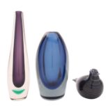 Three pieces of Scandinavian glass,