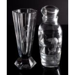 Two pieces of Kosta Boda glass,