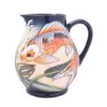 A Moorcroft pottery jug tube lined in the Quiet Waters pattern, after the original by Philip Gibson,