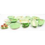 A group of Beswick pottery items - Tomato leaf pattern.