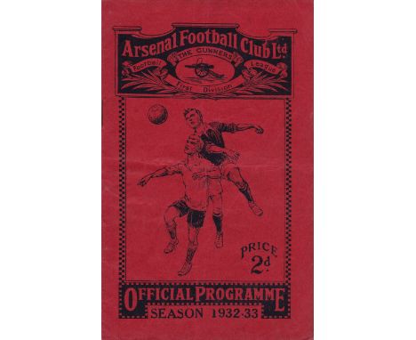 ARSENAL RESERVES 1932   Arsenal home programme v Southampton, 10/9/1932, Reserves in London Combination, slight wear, pencil 