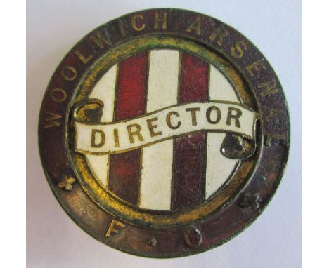 WOOLWICH ARSENAL BADGE   Superb item for Arsenal collectors, a Woolwich Arsenal Director badge which must date from between 1