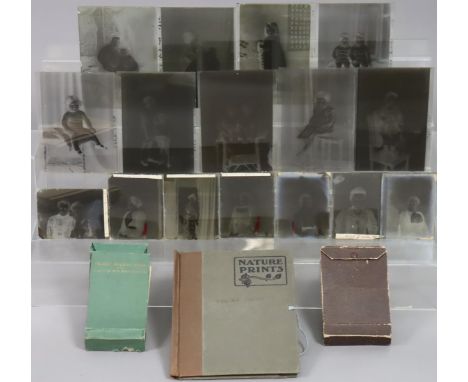 A collection of 19th century &amp; later glass portrait negatives.