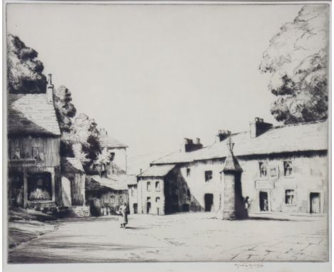 MARTIN HARDIE (1875-1952) “Stanhope”, black &amp; white etching, signed in pencil, signed with initials &amp; inscribed in th