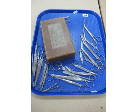 A Collection of Military Issue, Surgical and Other Scissors, War Department arrow noted, including Weiss and Son, Thackray, L