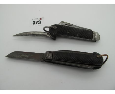 Pocket Knives; Rogers &amp; Sons 1942 military knife, with single blade, tin opener, marlin spike and lanyard ring; plus one 