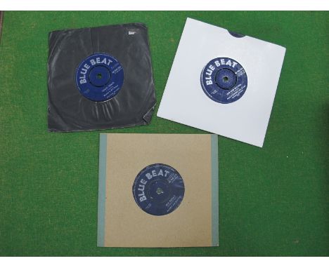 Three Sought After Blue Beat Label Releases, Derrick Morgan - Johnny Grave (45/BB/283, 1965) Ruddy and Sketto - Oh Dolly/You'