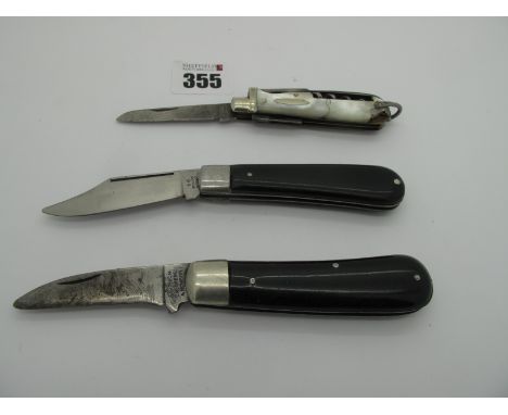 Pocket Knives - Rodgers Sheffield, single blade, metal bolster; Harrison Brothers &amp; Howson single blade with metal bolste