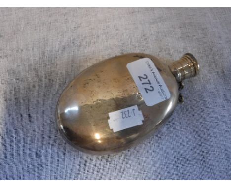 A SILVER HIP FLASK