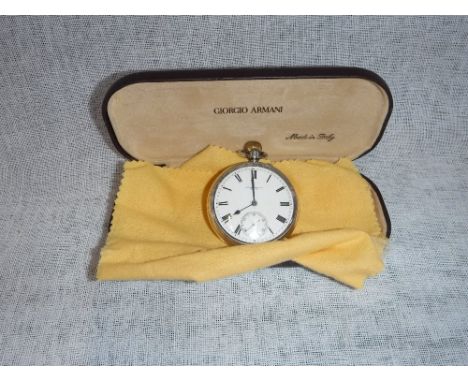 A GENTLEMAN'S OPEN-FACE POCKET WATCH, the dial inscribed 'W M Greenwood, Leeds'