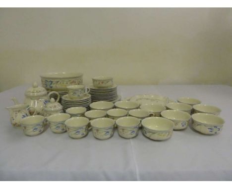 Villeroy and Boch Riviera dinner service to include plates, bowls, cups, saucers, teapot, milk jug, sugar bowl, fruit bowl, t