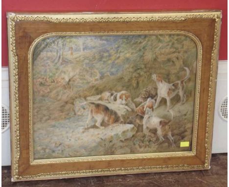 Framed hunting print. Condition report: see terms and conditions