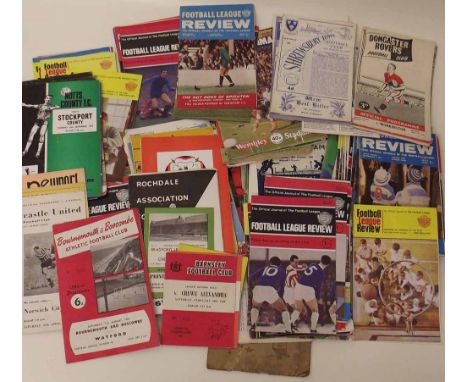 Quantity of football programmes 1960's including international mtches and FA cup ties. Condition report: see terms and condit