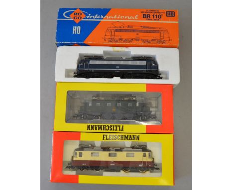 H0 Scale. Fleischmann & Roco. 3 x pantograph electric locomotives. Ref 4345, 4341 & 4137A VG in F/G boxes