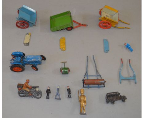 Britains agricultural items including a scarce tractor.
