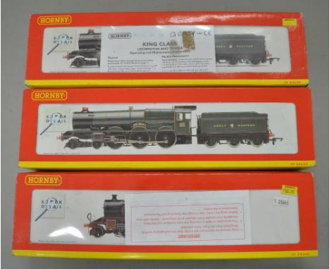 OO Gauge. Hornby. 3 x Super Detail locomotives. Includes R.2233 GWR King class"King Stephen", R.2224 LMS Fowler 4P No.2311 & 