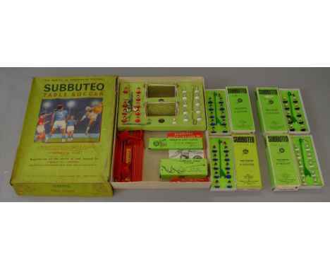 Subbuteo set together with 4 vintage teams, boxed.