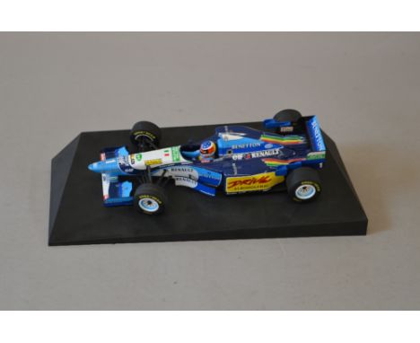 Pauls Model Art Michael Schumachel Collection Benetton B195 1995 1:18 model with a display case. 