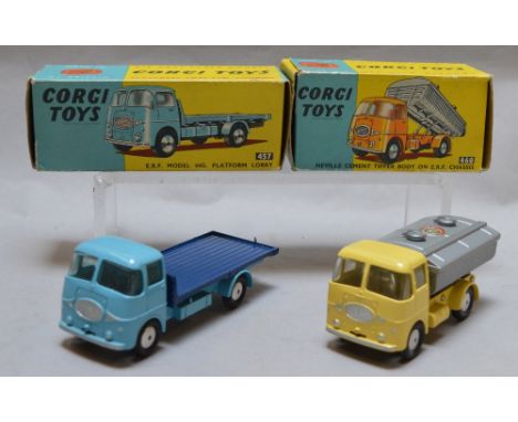 2 Corgi Toys No. 457 ERF Model 44G Platform Lorry, boxed. Together with No. 460 Neville Cement Tipper Body On ERF Chassis, in